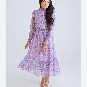 Karlie Ditsy Floral Maxi Dress